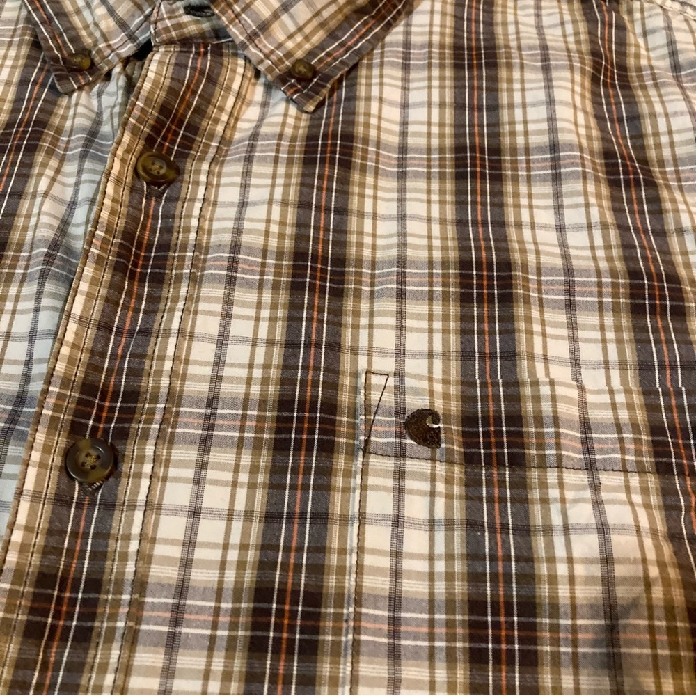 Carhartt Plaid Short Sleeve Shirt men’s size 2XL - Picture 7 of 8